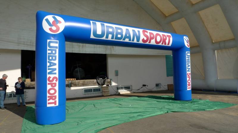 Arches gonflables à angles droits