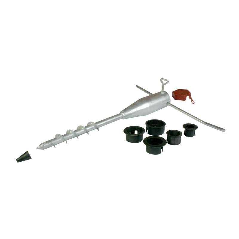 Pied à visser en métal zingué pour Beach wings Déco wings et Flying banners